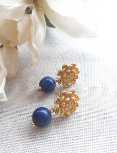 Brincos | Cobre com Sodalite